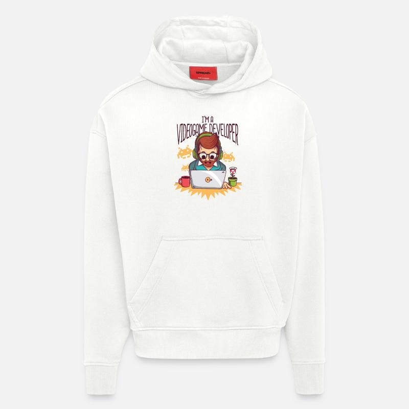 Video Game Developer - Videogame Developer - Hoodie- made by SPREAD  - OFF WHITE