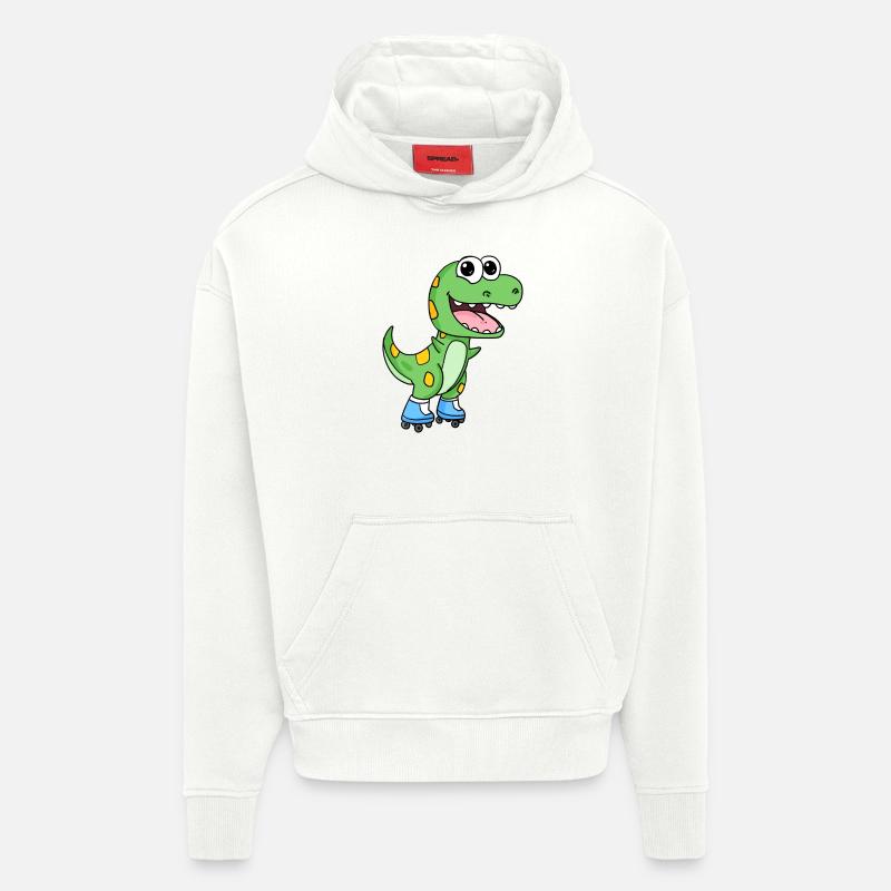 Inline Skating Rollschuhe Dinosaurier - Hoodie- made by SPREAD  - OFF WHITE