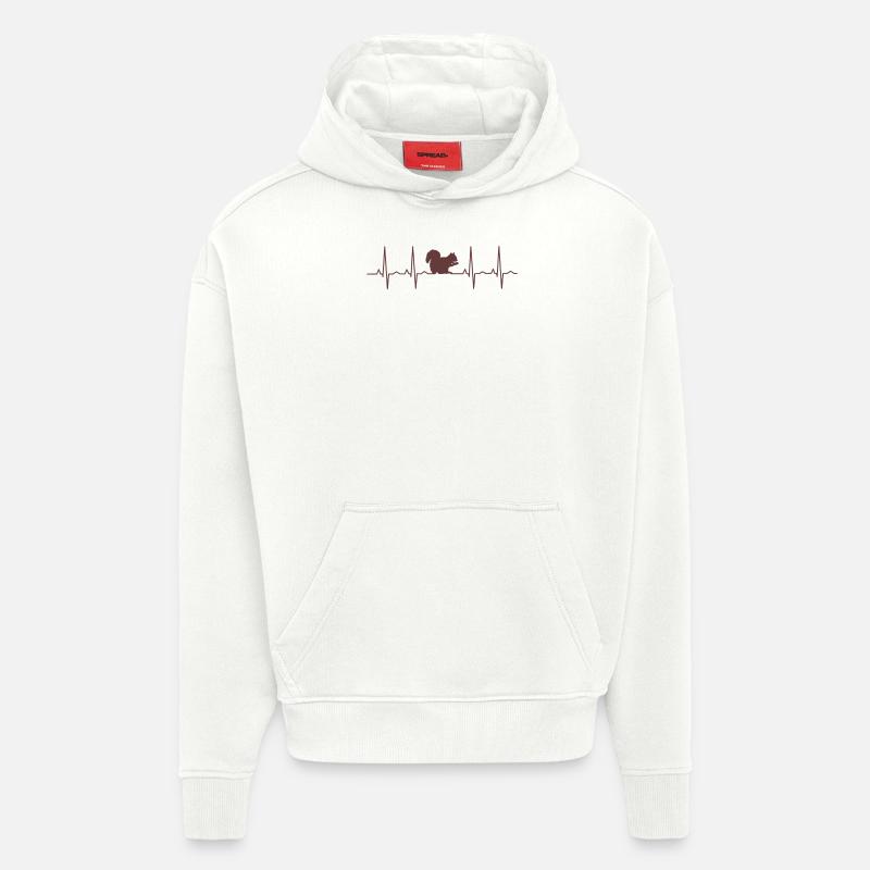 Eichhörnchen Herzschlag - Hoodie- made by SPREAD - OFF WHITE