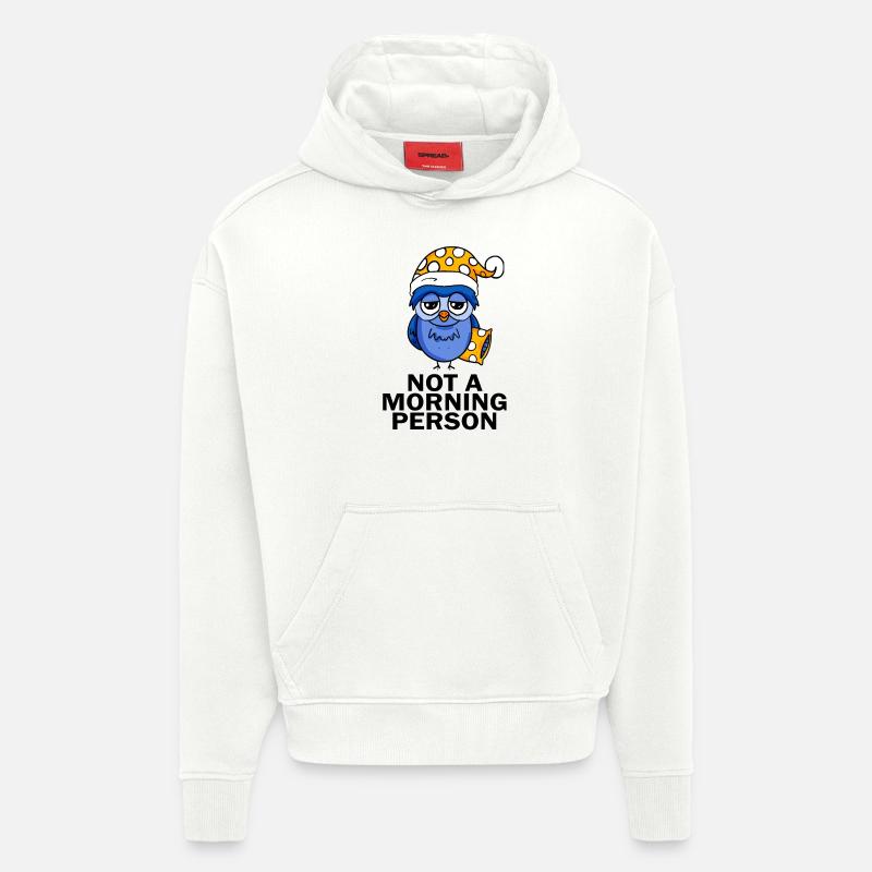 Frühaufsteher Eule Schlafen - Hoodie- made by SPREAD  - OFF WHITE