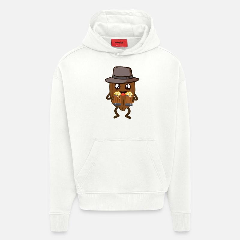Walnuss - Hoodie- made by SPREAD  - OFF WHITE