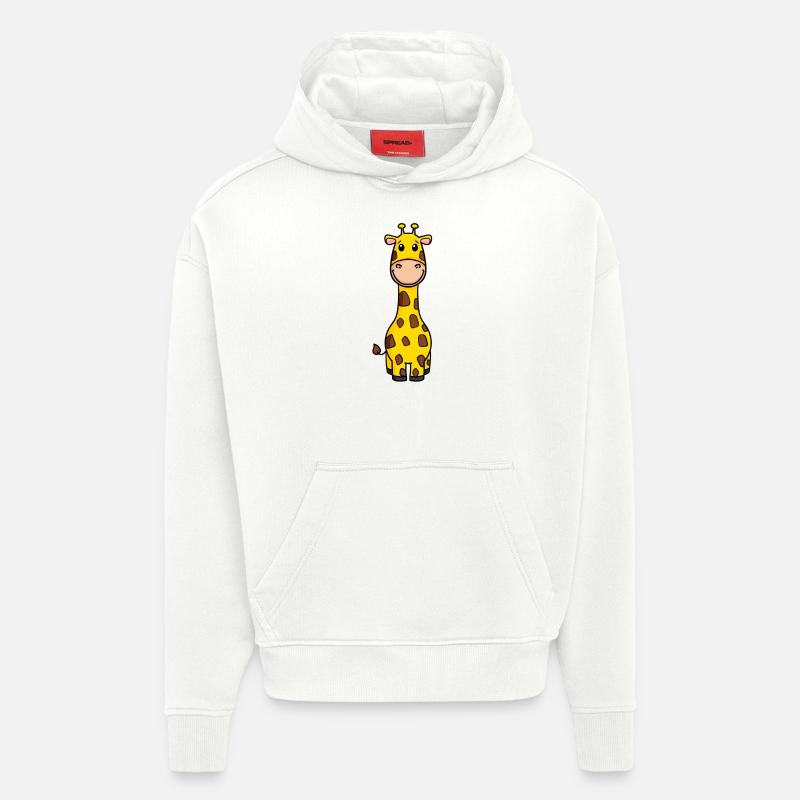 Girafe - Sweat à capuche bio épais oversize fabriqué en UE - OFF WHITE