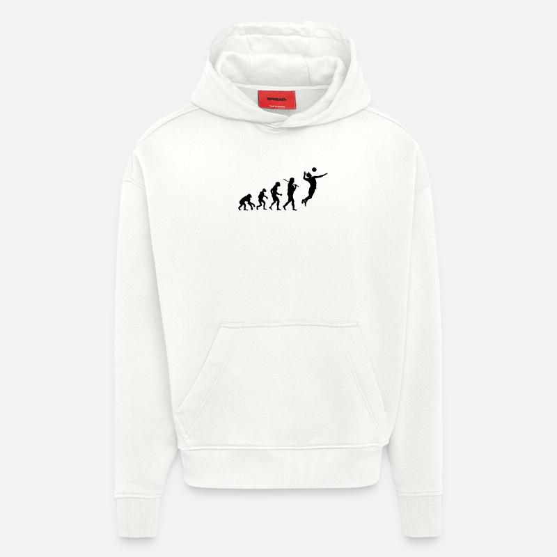 Evolution Volleyball - Sweat à capuche bio épais oversize fabriqué en UE - OFF WHITE