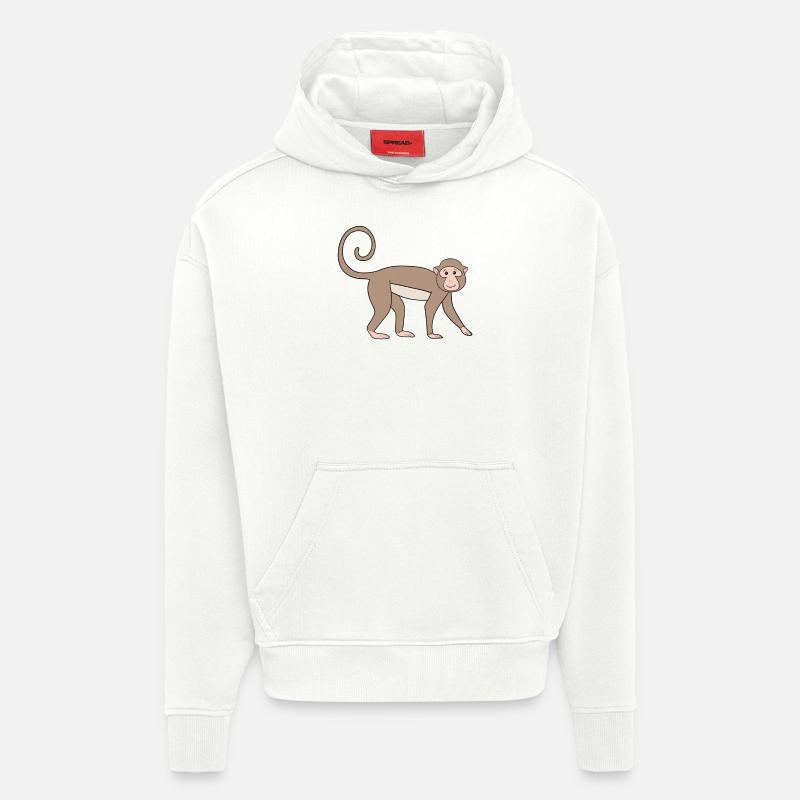Marmoset Monkey - Hoodie- made by SPREAD - OFF WHITE