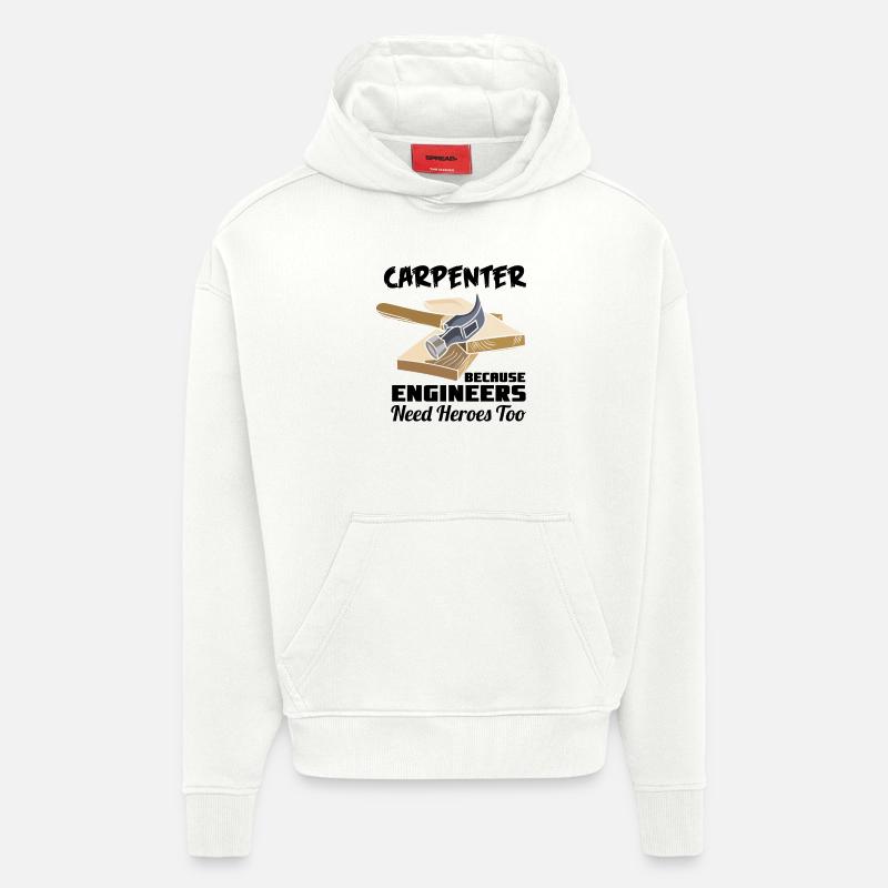 Carpenter Because - Hoodie- made by SPREAD  - OFF WHITE
