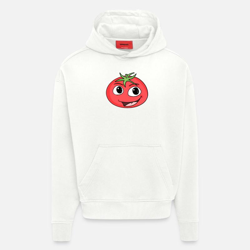 Tomate - Sweat à capuche bio épais oversize fabriqué en UE - OFF WHITE