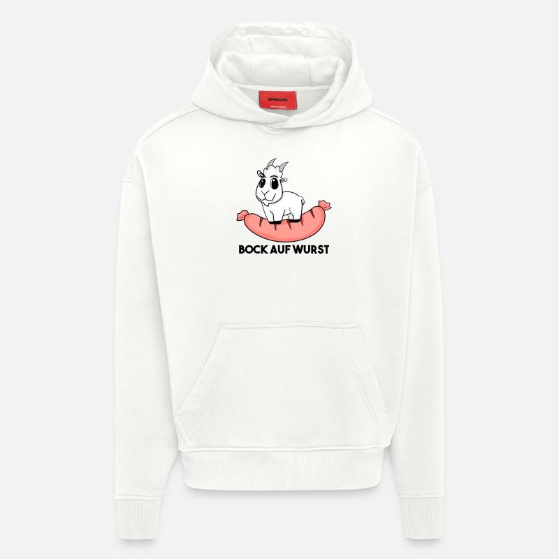 Bock auf Wurst - Ziege Ziegenbock - Hoodie- made by SPREAD  - OFF WHITE