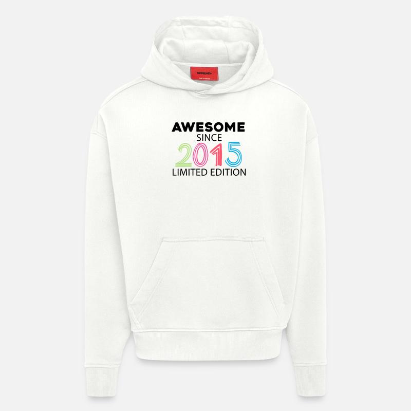 Fantastique depuis 2015 - Millésime 2015 - Sweat à capuche bio épais oversize fabriqué en UE - OFF WHITE