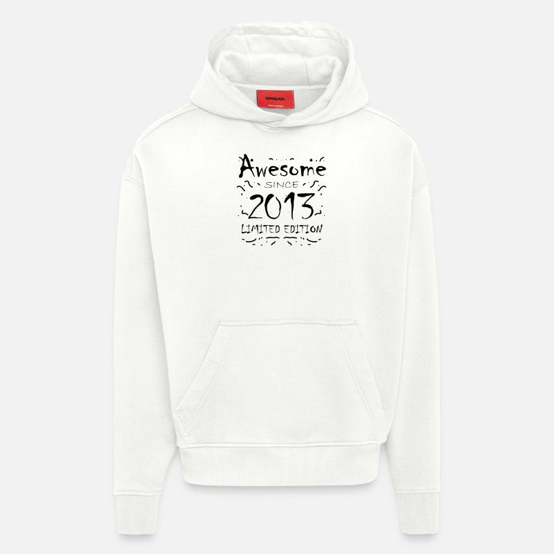 2013 - Sweat à capuche bio épais oversize fabriqué en UE - OFF WHITE