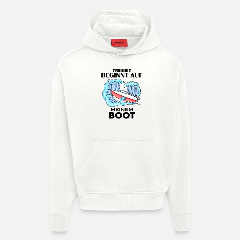 Boot Spruch Geschenk - Hoodie- made by SPREAD  - OFF WHITE