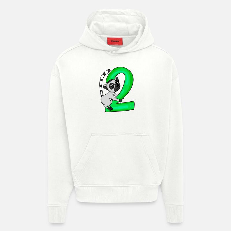 2 ans - Sweat à capuche bio épais oversize fabriqué en UE - OFF WHITE