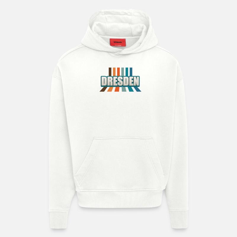 Dresdnerin Dresdner Dresde - Sweat à capuche bio épais oversize fabriqué en UE - OFF WHITE