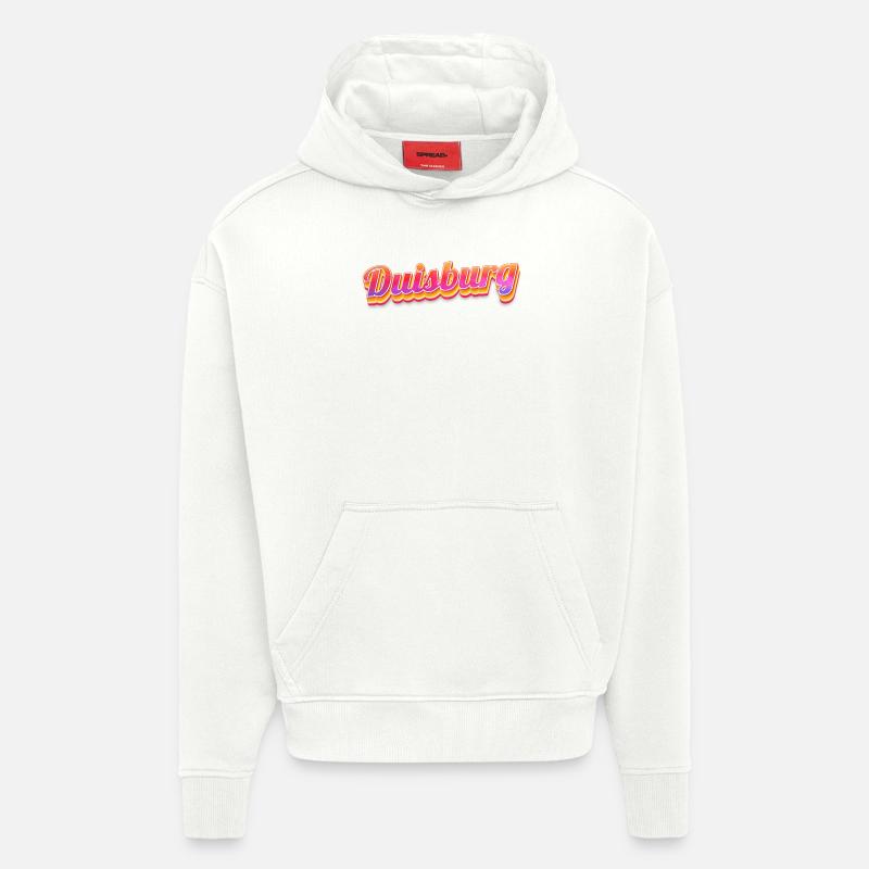 Duisburgerin Duisburger Duisburg - Sweat à capuche bio épais oversize fabriqué en UE - OFF WHITE
