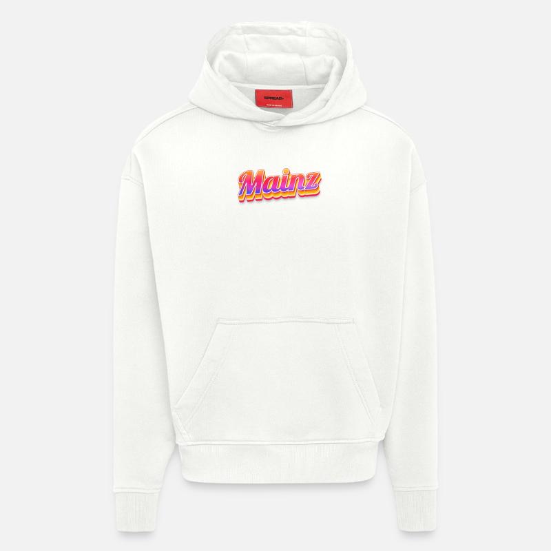 Mainzerin Mainzer Mayence - Sweat à capuche bio épais oversize fabriqué en UE - OFF WHITE
