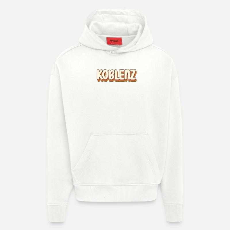 Coblenzerin Coblence Coblence - Sweat à capuche bio épais oversize fabriqué en UE - OFF WHITE