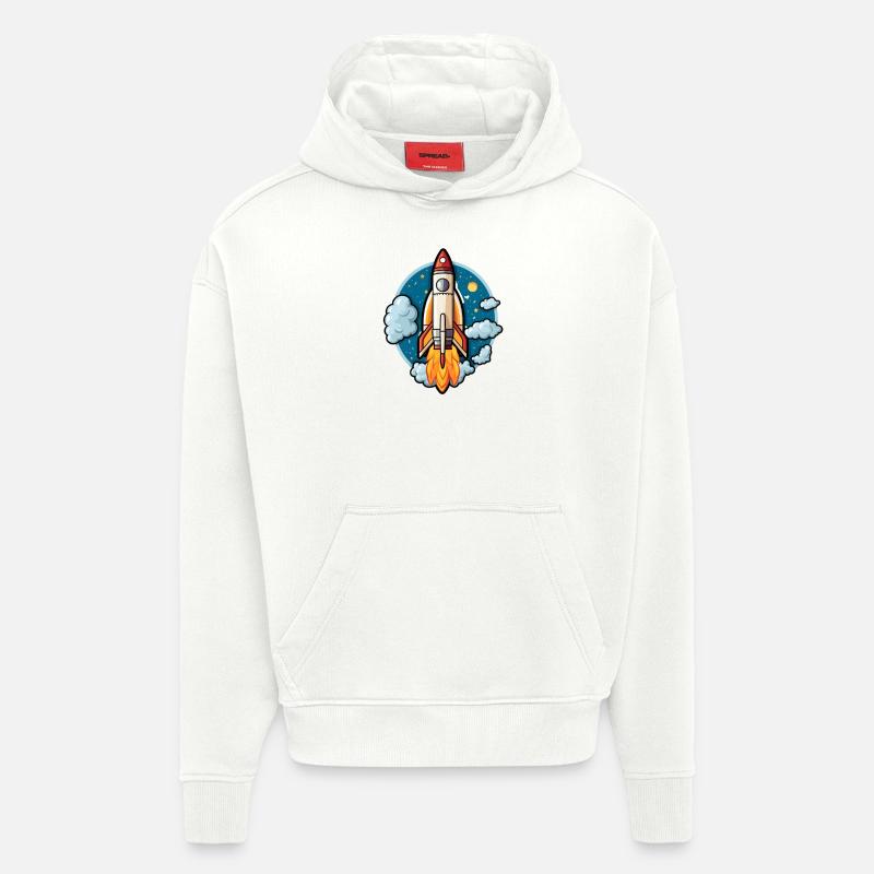 Fusée - Sweat à capuche bio épais oversize fabriqué en UE - OFF WHITE