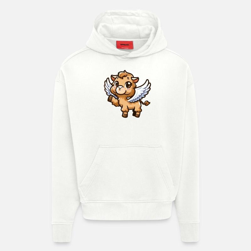 Engels-Kamel: Himmlischer Comic-Stil - Hoodie- made by SPREAD  - OFF WHITE