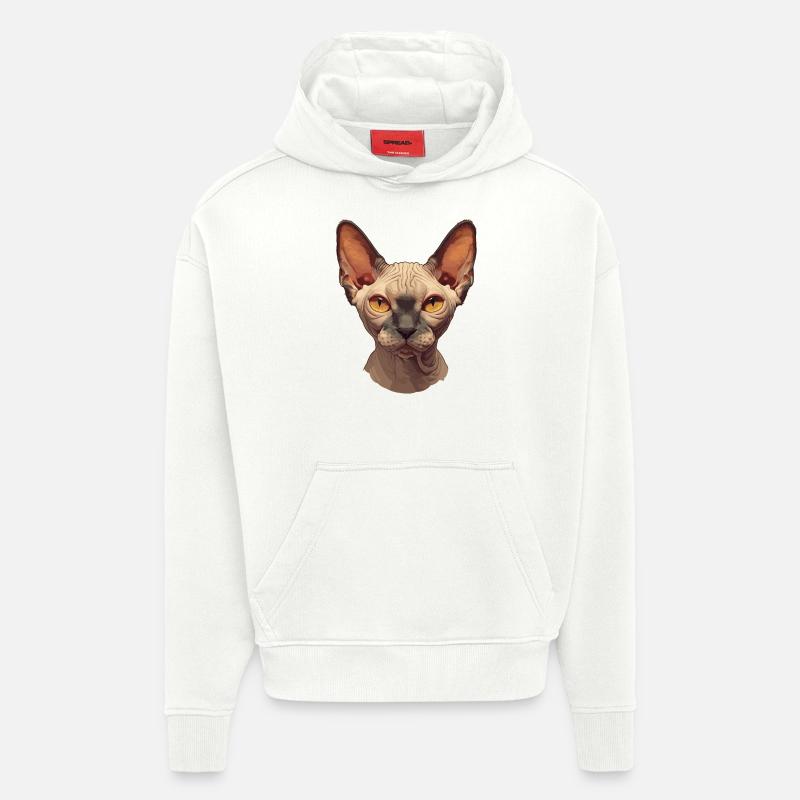 Sphynx Kätzchen Sphynx Katze - Hoodie- made by SPREAD  - OFF WHITE