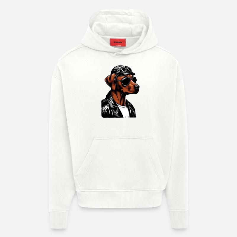 Rhodesian Ridgeback Cool Rhodesian Ridgebacks - Hoodie- made by SPREAD  - OFF WHITE