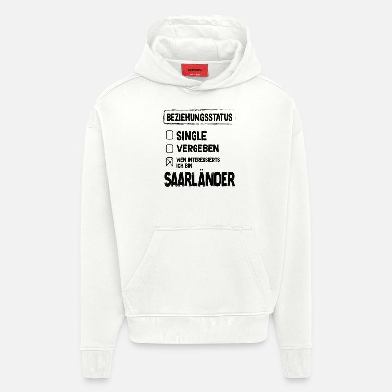 Sarre Relation Situation Sarre - Sweat à capuche bio épais oversize fabriqué en UE - OFF WHITE