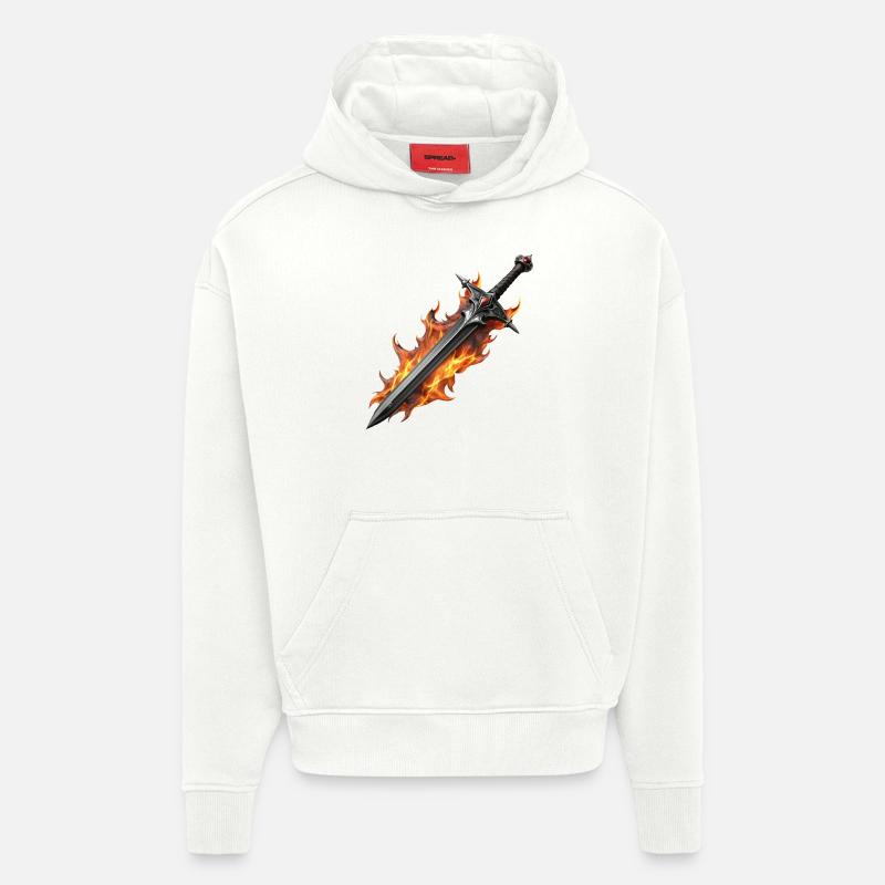 ÉPÉES - Sweat à capuche bio épais oversize fabriqué en UE - OFF WHITE