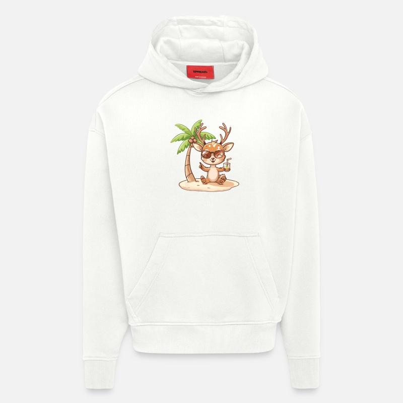 Deer Summer Beach Comic - Hoodie- made by SPREAD  - OFF WHITE
