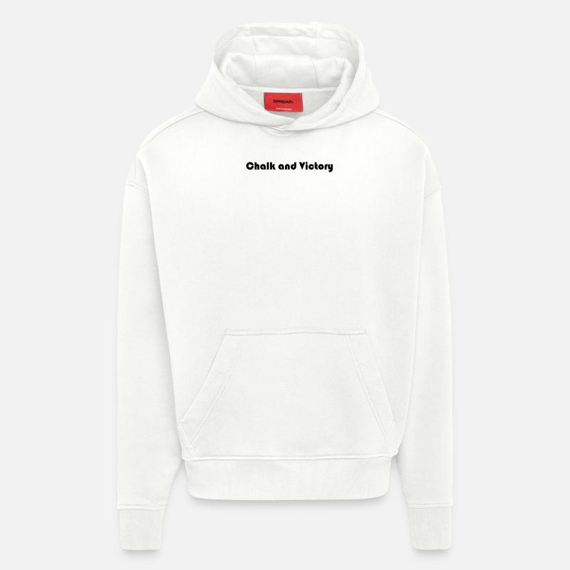 Billard - Craie et Victoire - Sweat à capuche bio épais oversize fabriqué en UE - OFF WHITE