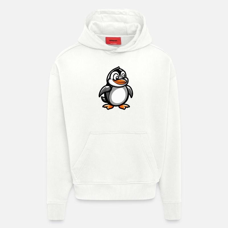 Pinguin Comic - Hoodie- made by SPREAD  - OFF WHITE