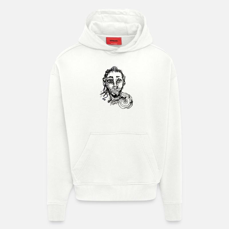 Techno Celebrations Berlin - Sweat à capuche bio épais oversize fabriqué en UE - OFF WHITE