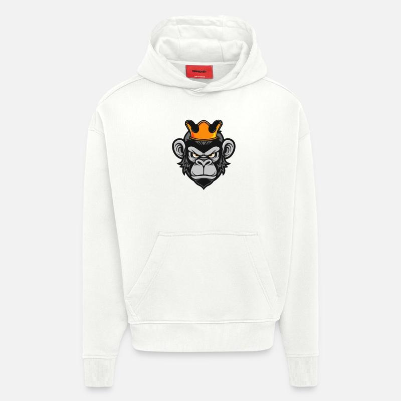 Affe Kopf Krone - Hoodie- made by SPREAD  - OFF WHITE