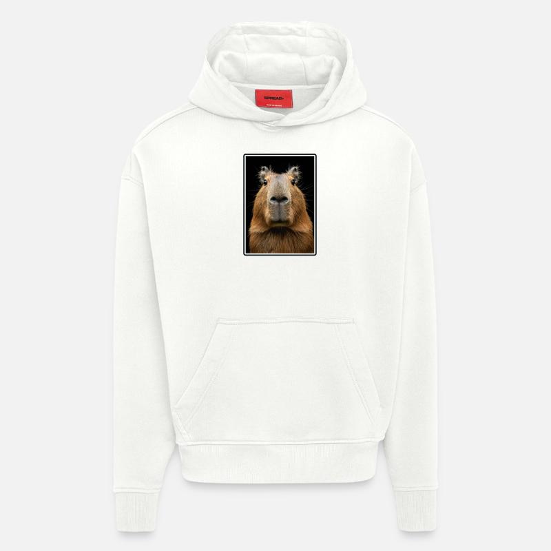 Capybaras Capybara - Sweat à capuche bio épais oversize fabriqué en UE - OFF WHITE