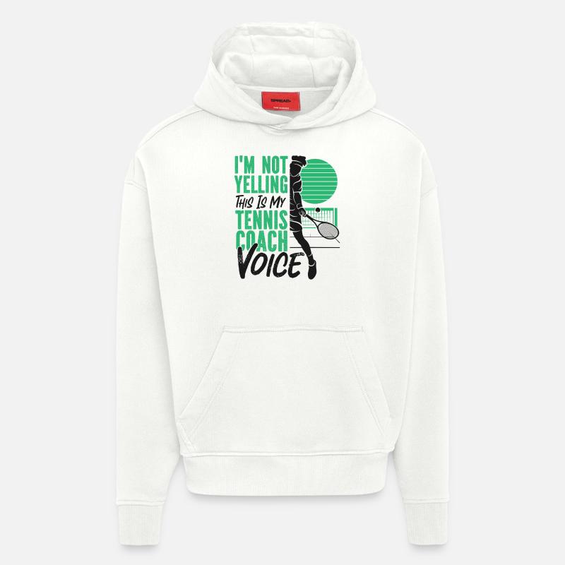 Funny Tennis Player Racket Coach - Hoodie- made by SPREAD - OFF WHITE