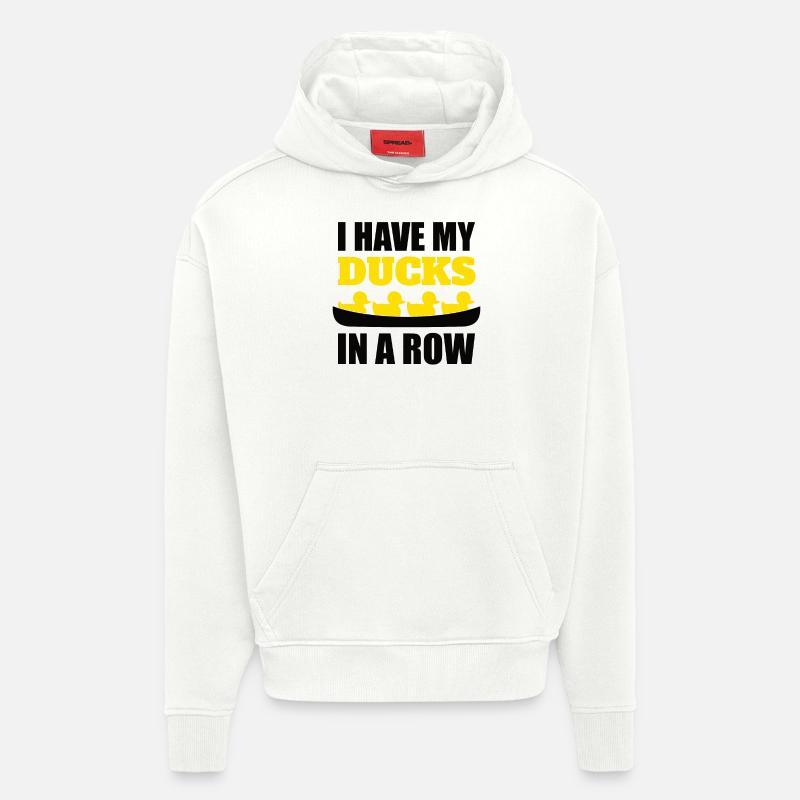 Équipe d’aviron Aviron drôle - Sweat à capuche bio épais oversize fabriqué en UE - OFF WHITE