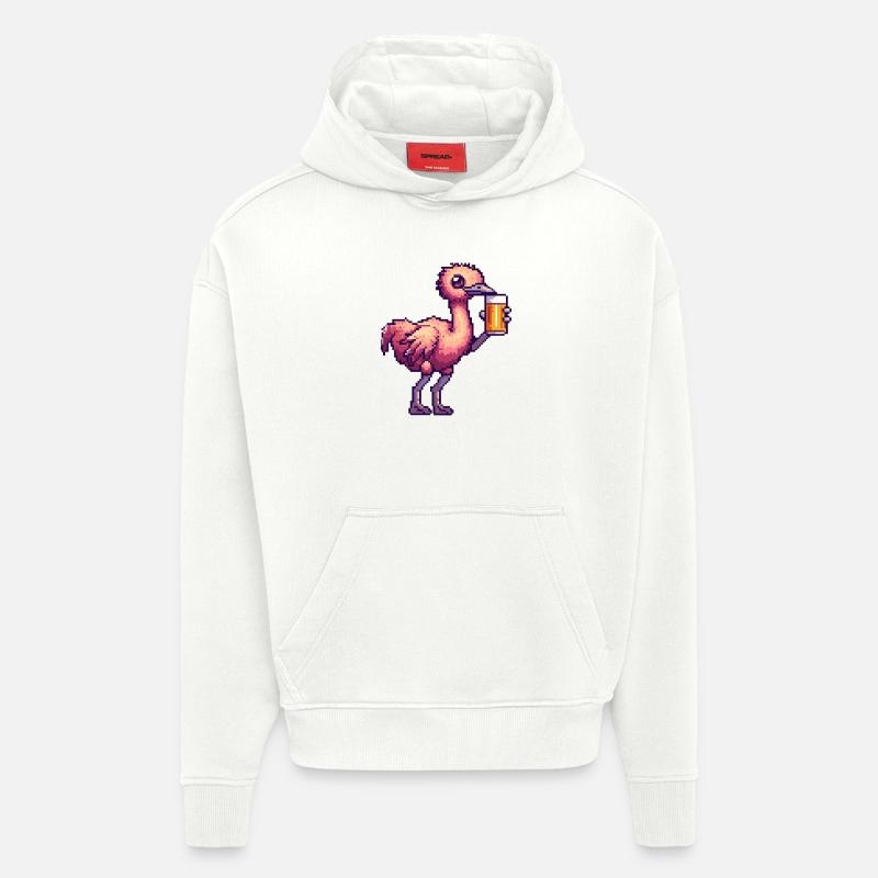Strauß Bier Pixel - Hoodie- made by SPREAD  - OFF WHITE