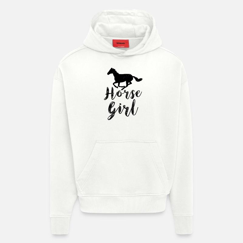 Fille de cheval - Sweat à capuche bio épais oversize fabriqué en UE - OFF WHITE