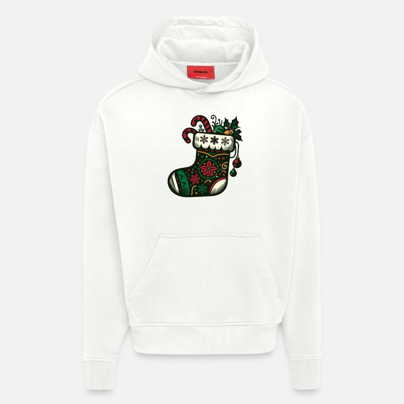 Weihnachtsstrumpf - Hoodie- made by SPREAD  - OFF WHITE