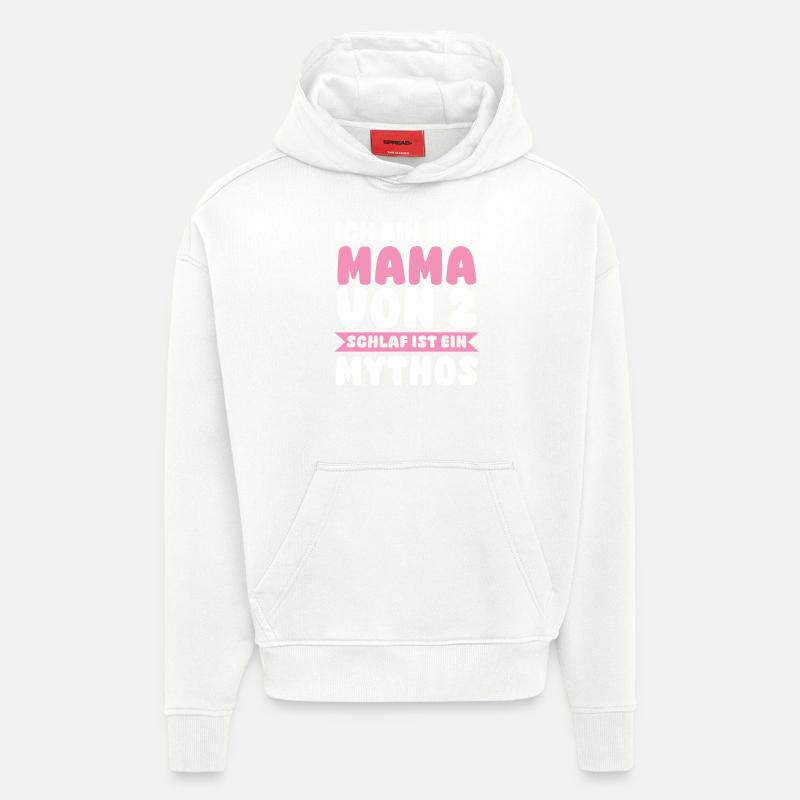 Maman de 2 enfants - Sweat à capuche bio épais oversize fabriqué en UE - OFF WHITE