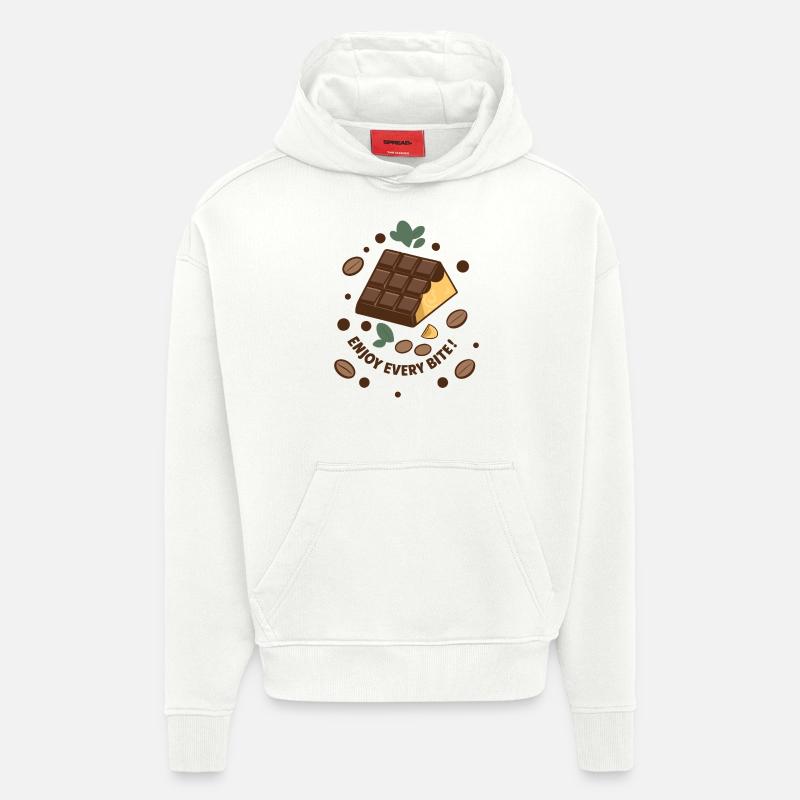 TAFELN SCHOKOLADE - Hoodie- made by SPREAD  - OFF WHITE