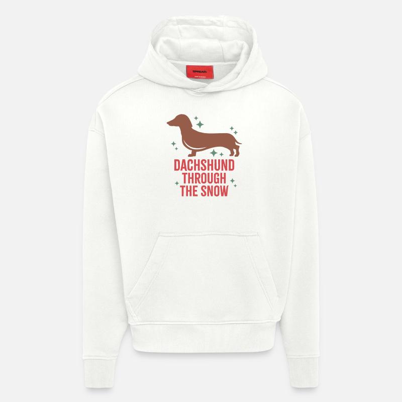 Dackel durch den Schnee - Hoodie- made by SPREAD  - OFF WHITE