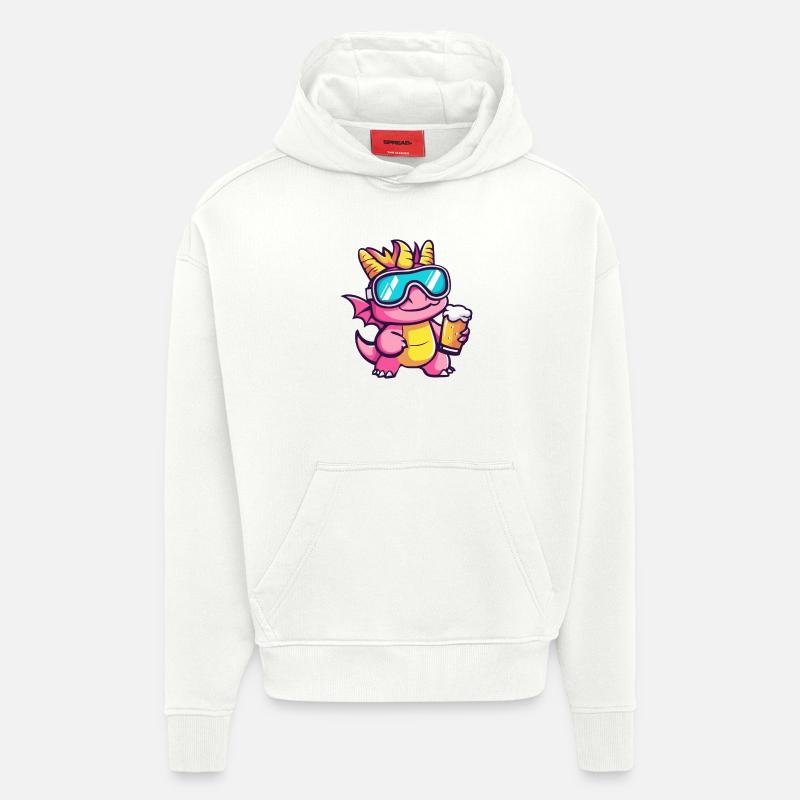 Drache Ski Bier - Hoodie- made by SPREAD  - OFF WHITE