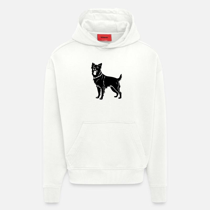 Australian Shepherd Hund - Hoodie- made by SPREAD  - OFF WHITE