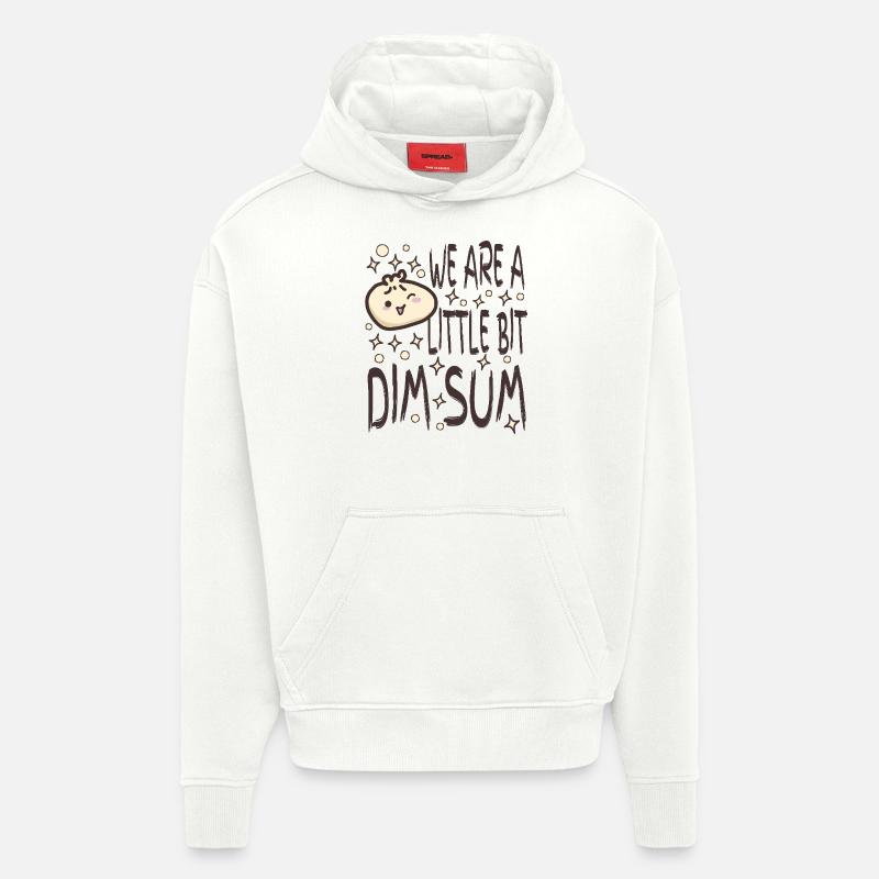 Un peu de dim sum - Sweat à capuche bio épais oversize fabriqué en UE - OFF WHITE