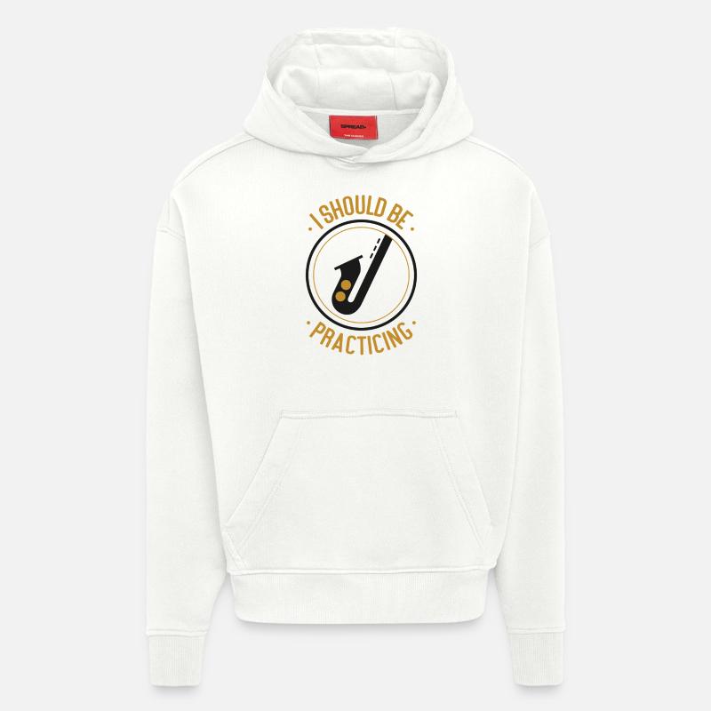 Saxophone I Should Be Practicing - Hoodie- made by SPREAD  - OFF WHITE