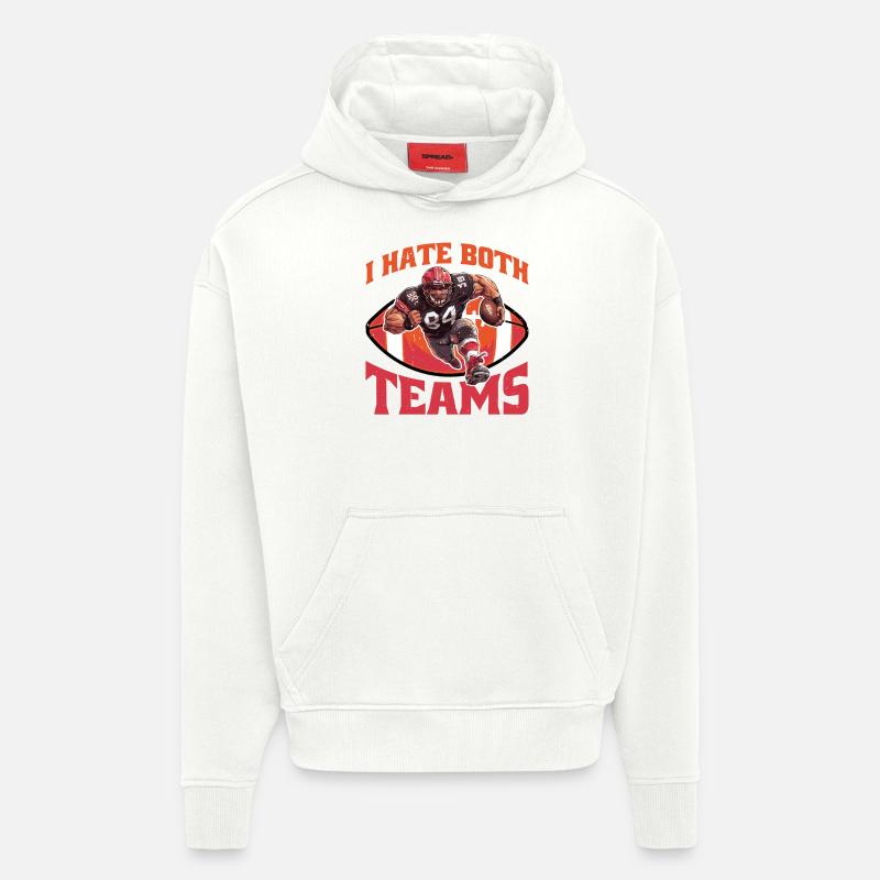 I Hate Both Teams 19 - Hoodie- made by SPREAD  - OFF WHITE