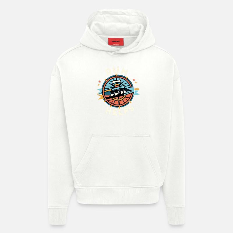 Rum Helps 6 - Hoodie- made by SPREAD  - OFF WHITE
