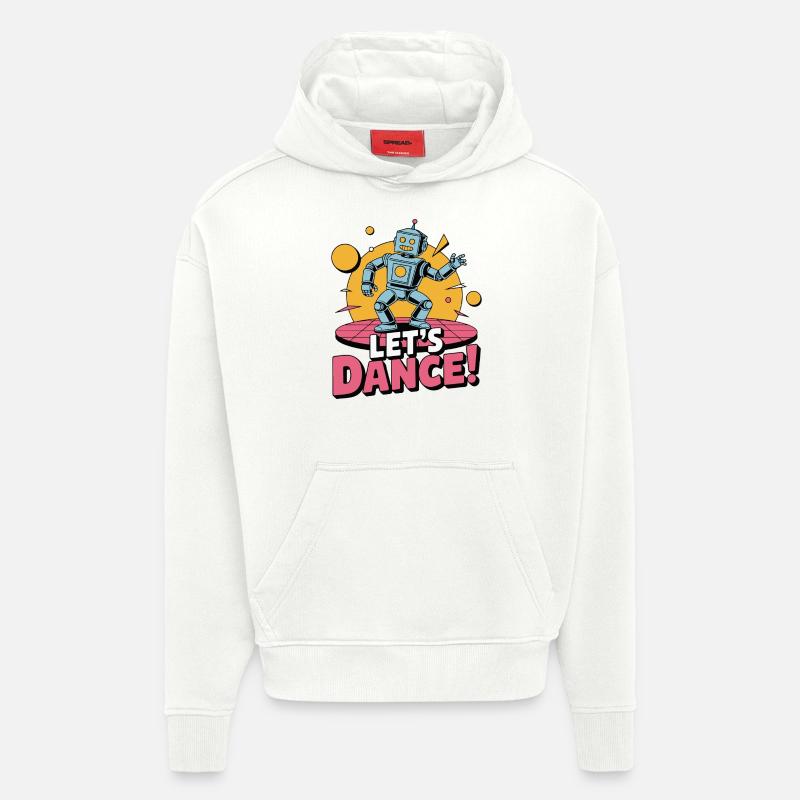 ROBOT, DANSONS - Sweat à capuche bio épais oversize fabriqué en UE - OFF WHITE