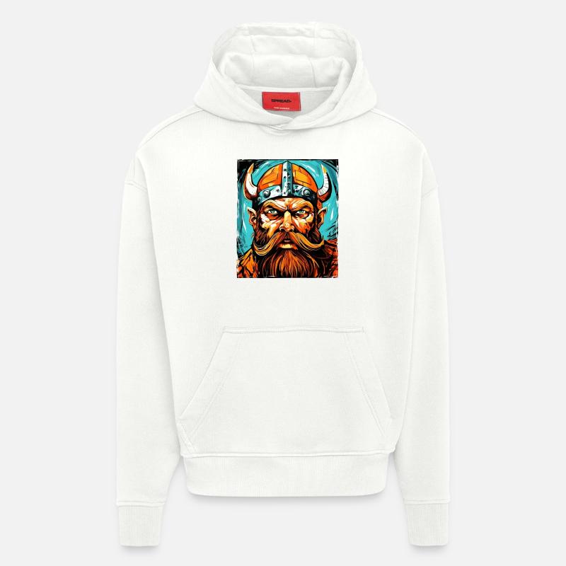 Wikinger Krieger Valhalla Odin - Hoodie- made by SPREAD  - OFF WHITE