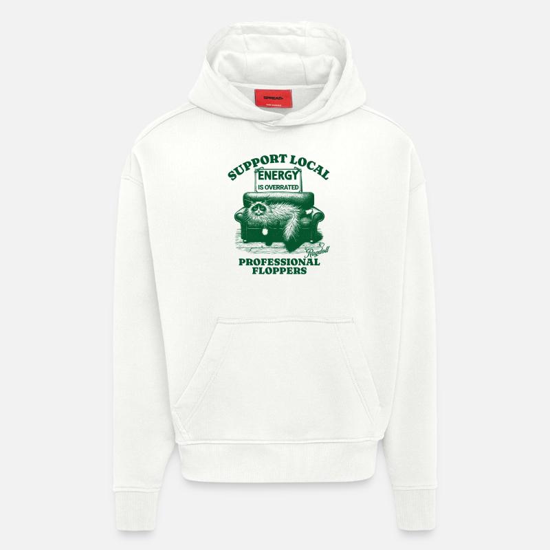Soutien aux chats Local Ragdoll - Sweat à capuche bio épais oversize fabriqué en UE - OFF WHITE
