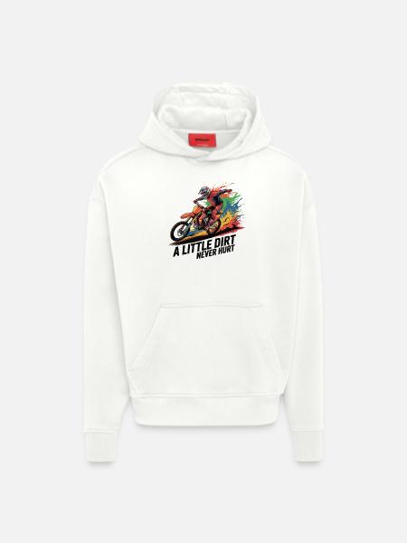 Motocross: Dirty passion - Hoodie- made by SPREAD  - OFF WHITE