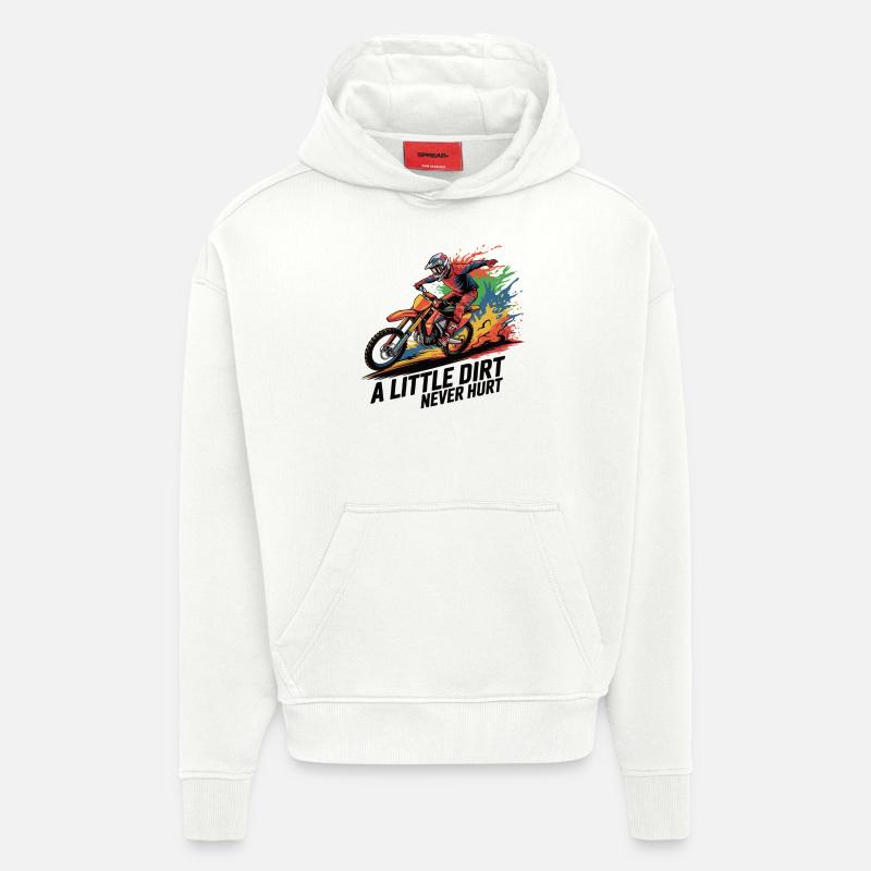Motocross : Sale passion - Sweat à capuche bio épais oversize fabriqué en UE - OFF WHITE